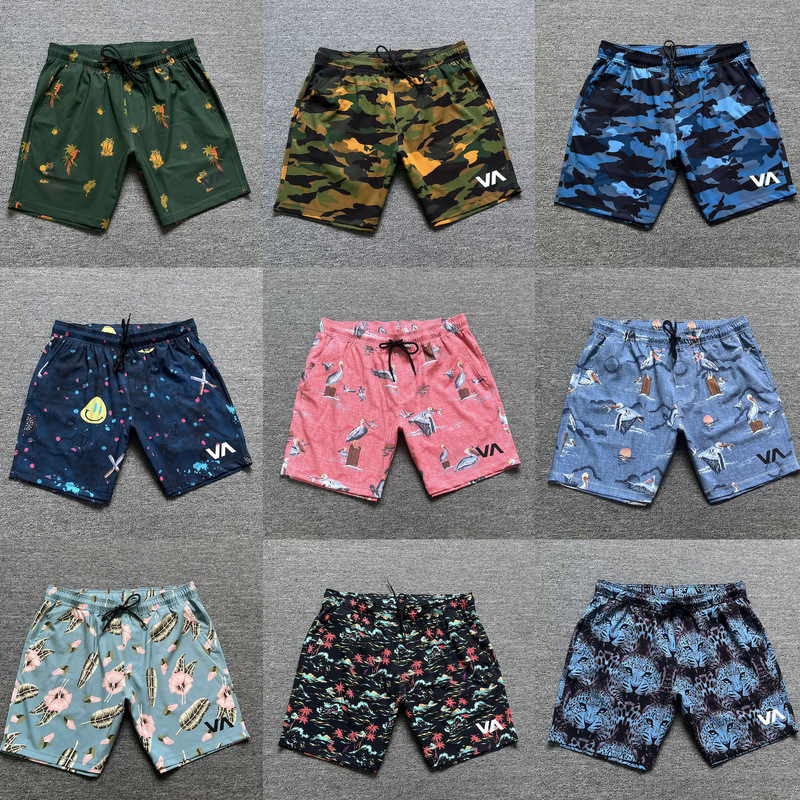 RVCA Cross-border Foreign Trade Hot Selling Surfing Men's Thin Sea Beach Pants Diving Pants Casual Sports Printed Shorts