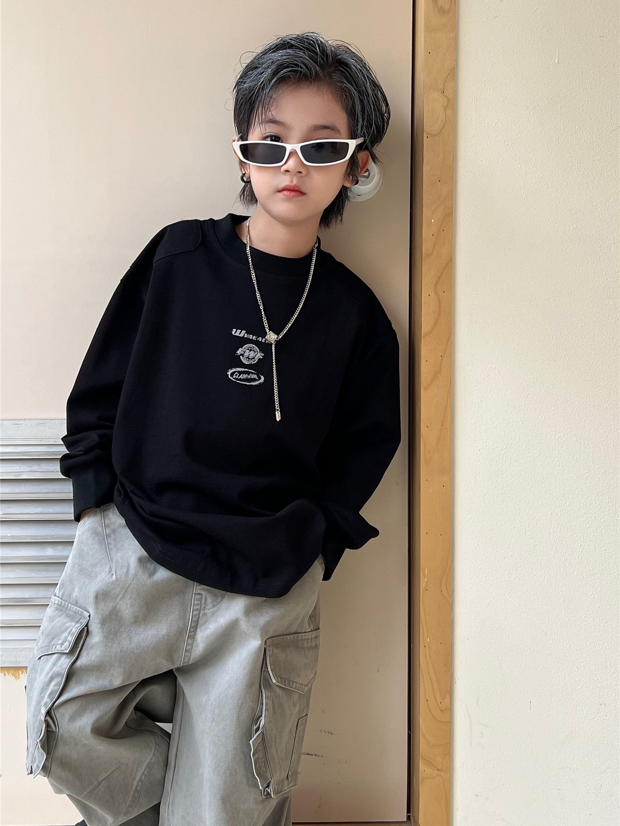 Autumn children's base cotton long-sleeve for men and women