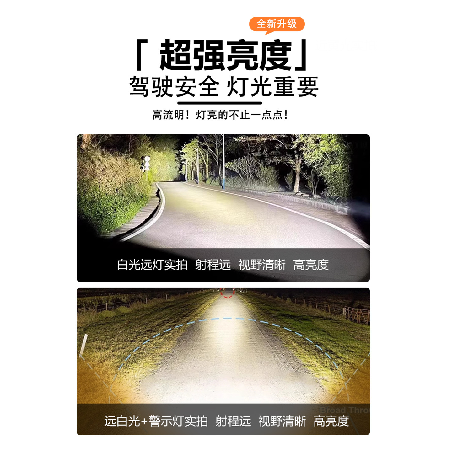 Tipo de línea de motocicleta todoterreno LED de alto brillo antivibración transformación de ingeniería súper brillante con lámpara diurna image 5