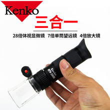 日本KENKO肯高stv-280S三合一便携显微镜单筒望远镜达尔文高清高