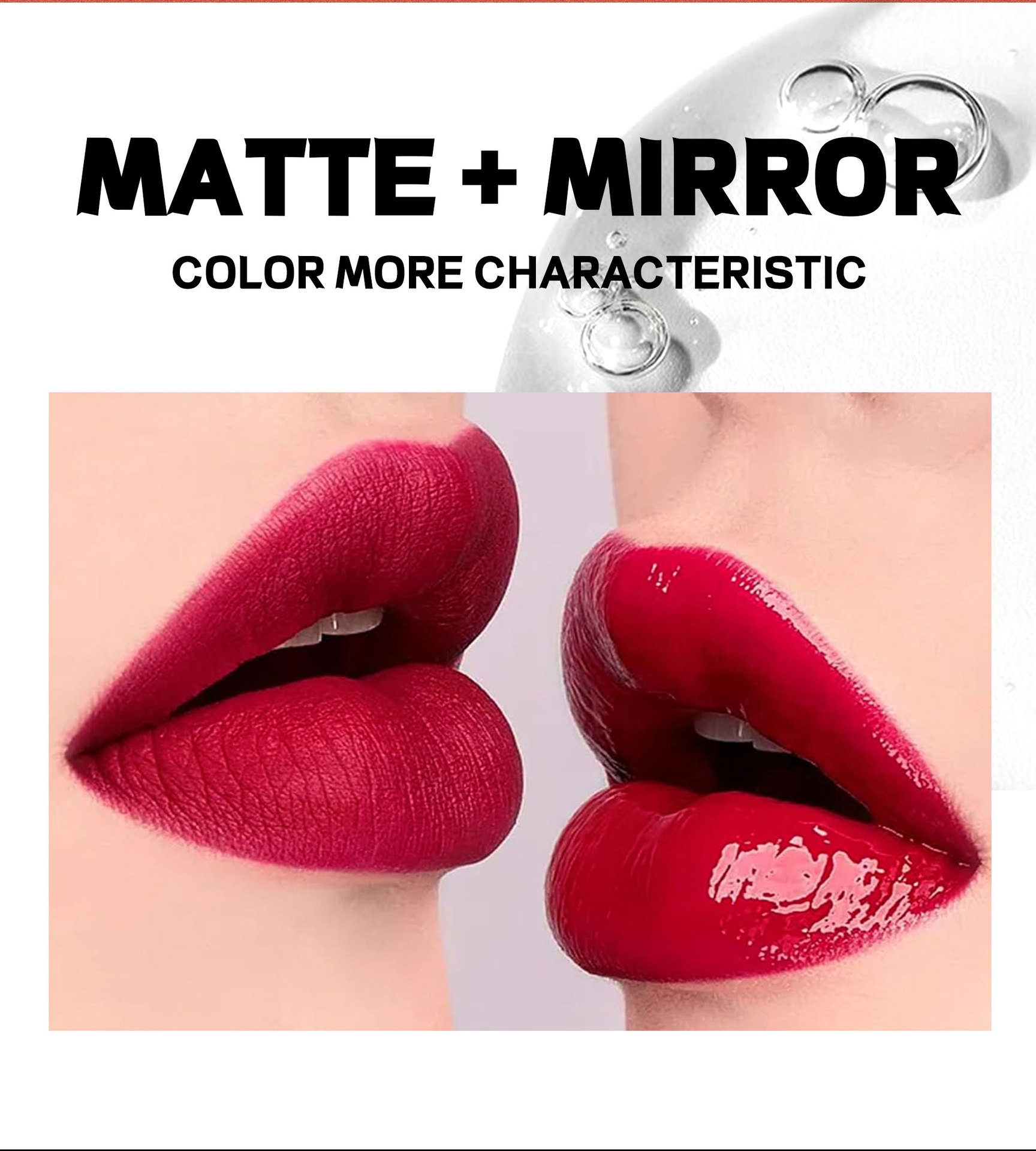 Cross-border tear-off lip gloss matte Waterproof HANDAIYAN Moisturizing and hydrating, easy to color and repair double-head tear-off lip gloss Specification drawing