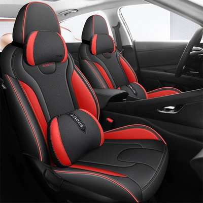 Modelə uyğun (Original) oturacaq örtükləri — 21-24 Hyundai-Specific Car Seat - black-and-red-sports-version-21-24-seselhev-blue-rear-cap-is-not-removable