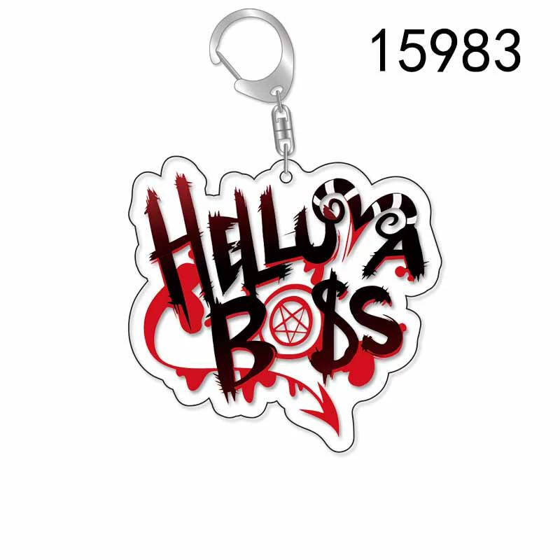 Аcrylic (Акриловый) брелок Hell Inn Hazbin Hotel, 5.5 см двусторонний талисман, легкий