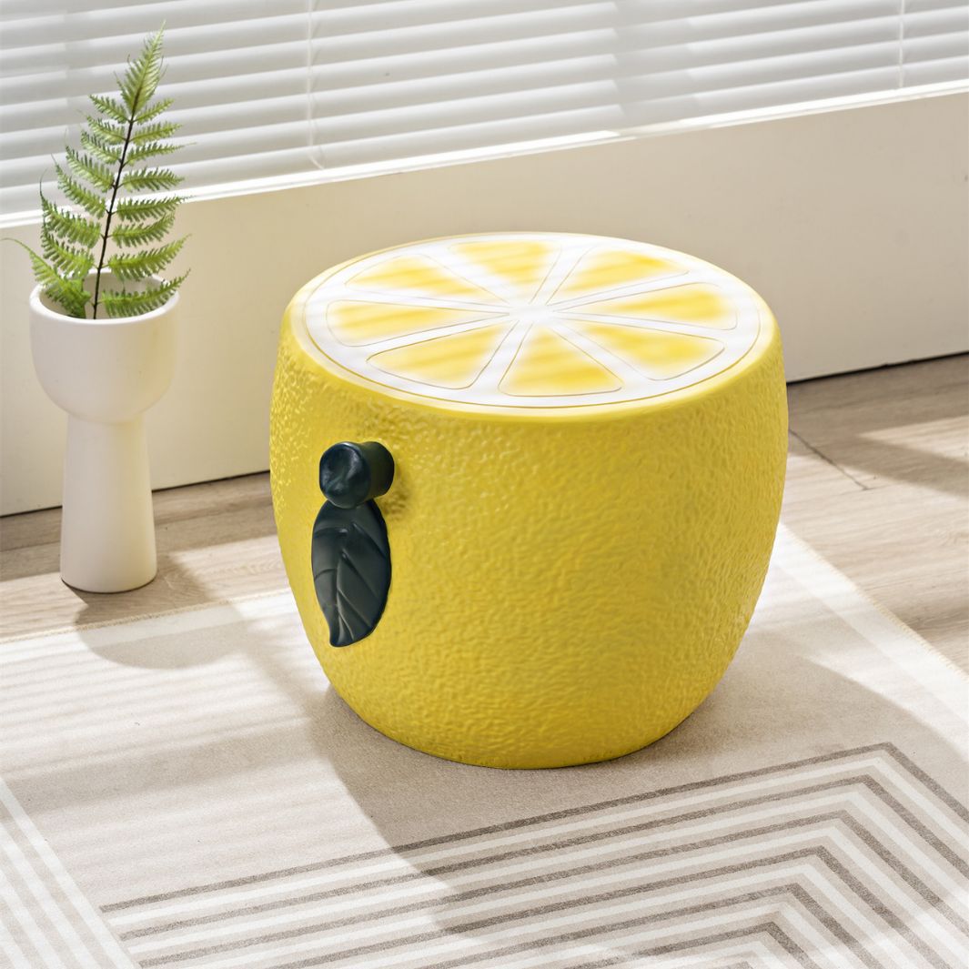 Creative Art Lemon Stool Living Room Fashion Design Low Stool Cute Small Fresh Lemon Shape Shoe Changing Stool