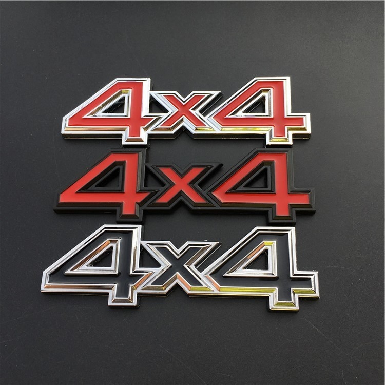Suitable for Off-Road Four-Wheel Drive Car Logo H6 Jeep Wrangler Jeep Metal Modified Car Sticker 4X4 Body Tail Logo