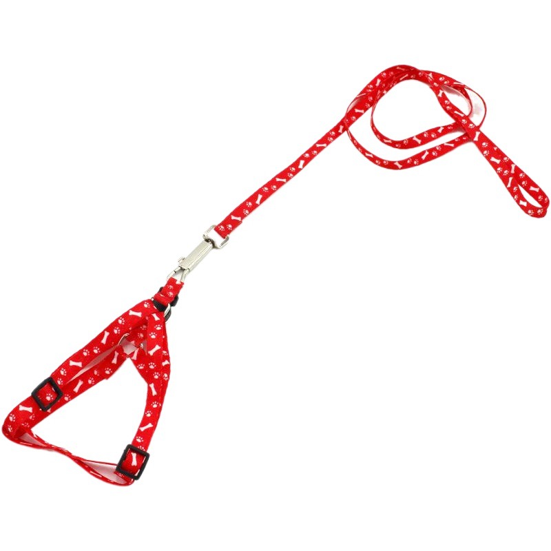 Pet Traction Rope Pet Printed Chest Strap Traction 120cm Dog Chain Cat Rabbit Traction Dog Rope