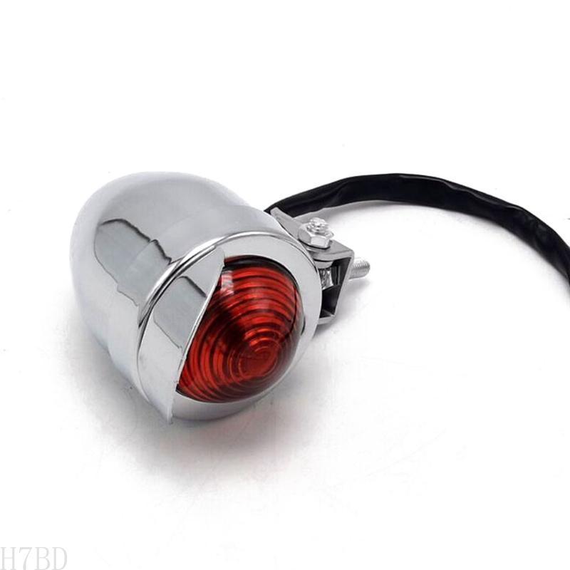 Motorcycle Accessories Retro Modified Tail Light Cruise Prince Motorcycle Metal Round Small Tail Light Brake Light Led Universal