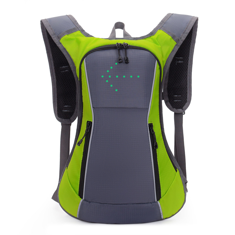 Bicicleta de control remoto inalámbrico LED luminoso advertencia mochila Luz de dirección mochila montar bolsa luminosa ciclismo mochila