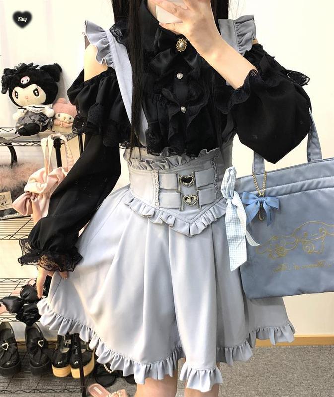 KittyBxllet***【恋爱铃】蕾丝花边双层镂空袖小心机蕾蕾系|undefined