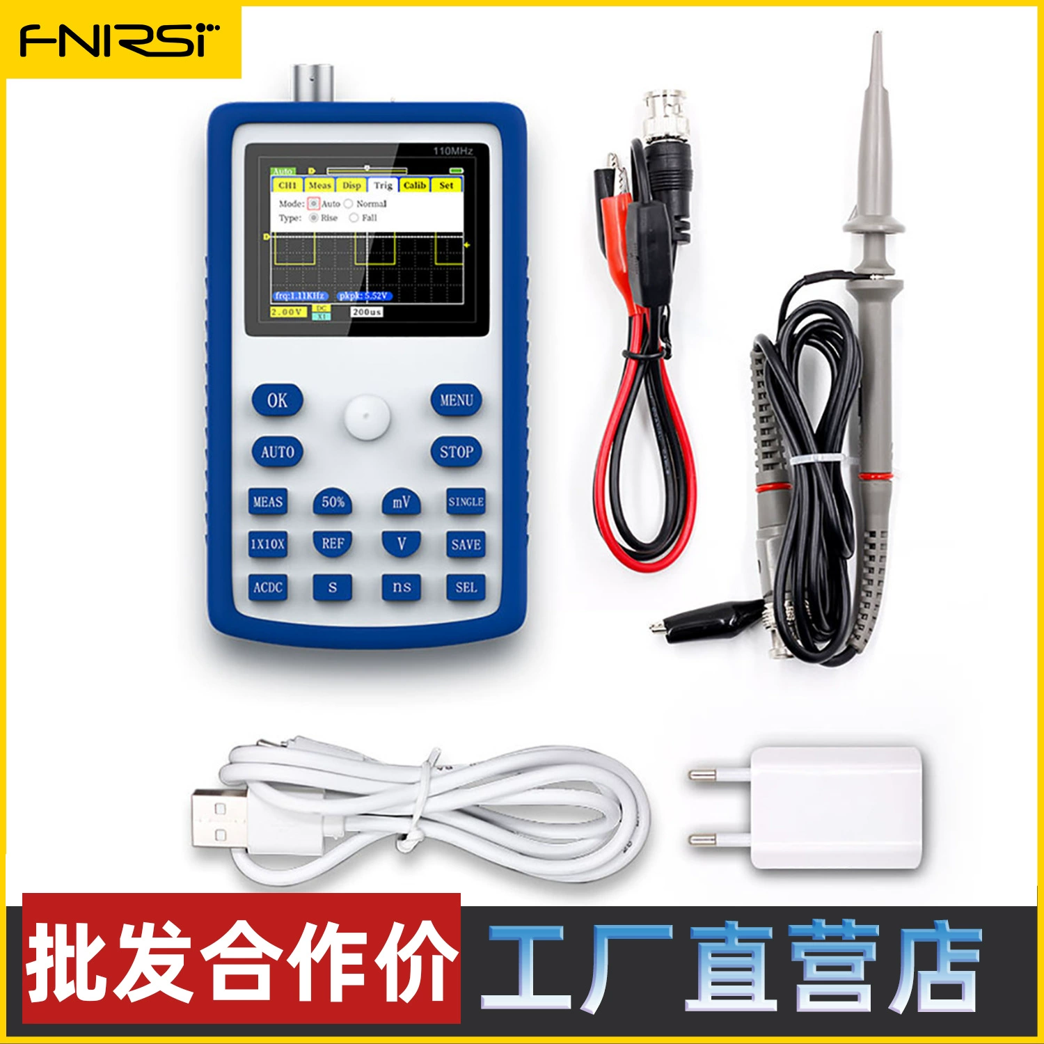 FNIRSI 1C15 портативный небольшой осциллограф портативный цифровой осциллограф инвертор для обнаружения авторемонта