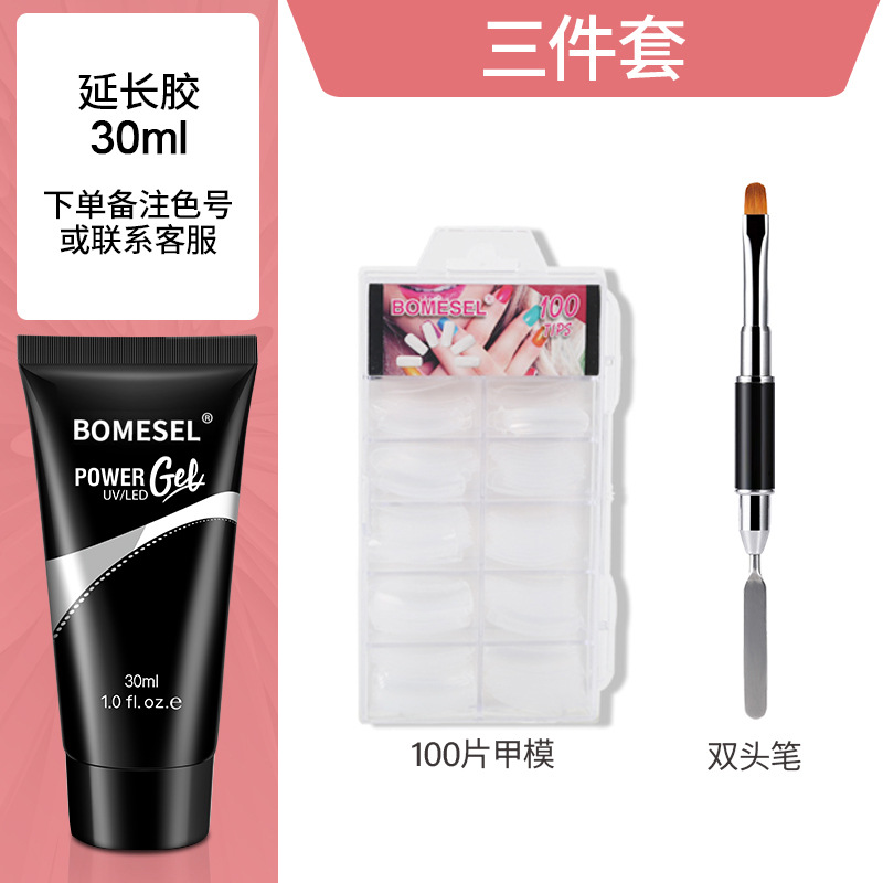15ml uñas arte extensión pegamento traje molde de uñas cepillo de doble cabeza arte de uñas traje de pegamento de extensión de cristal esmalte de uñas traje de pegamento
