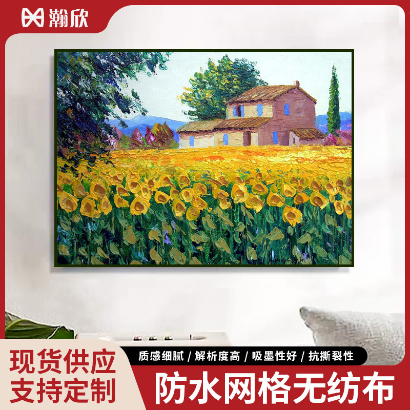 防水无纺布网格无纺布 防水耐撕裂 展架装饰画壁画基材影楼挂画