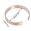 Magnetic glossy golden bracelet for beloved suitable for men and women, suitable for import, European style, pink gold, simple and elegant design