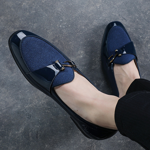 Amazon wish LAZADA pointed toe casual leather shoes buckle versatile personalized small leather shoes for men wholesale