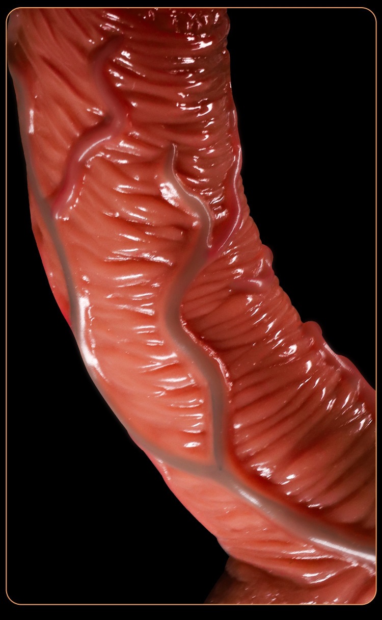Jiuai Realistic Dildo for Women, Extra Large Liquid Silicone, Flesh Tone — detail image 6