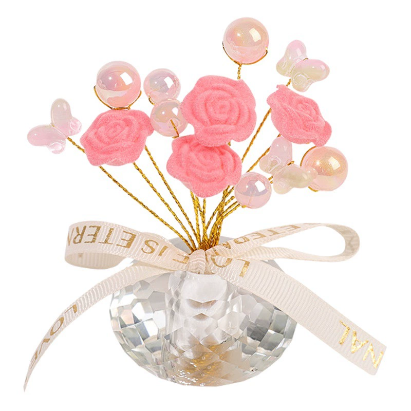 Новый Хрустальная Роза украшение автомобиля с украшением интерьера Творческий бассейн выбрать украшение автомобиля оптом