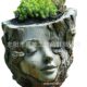 Cross-border New Stump Girl Resin Crafts Ornaments Courtyard Decoration Small Ornaments Garden Fleshy Flower Pot in stock