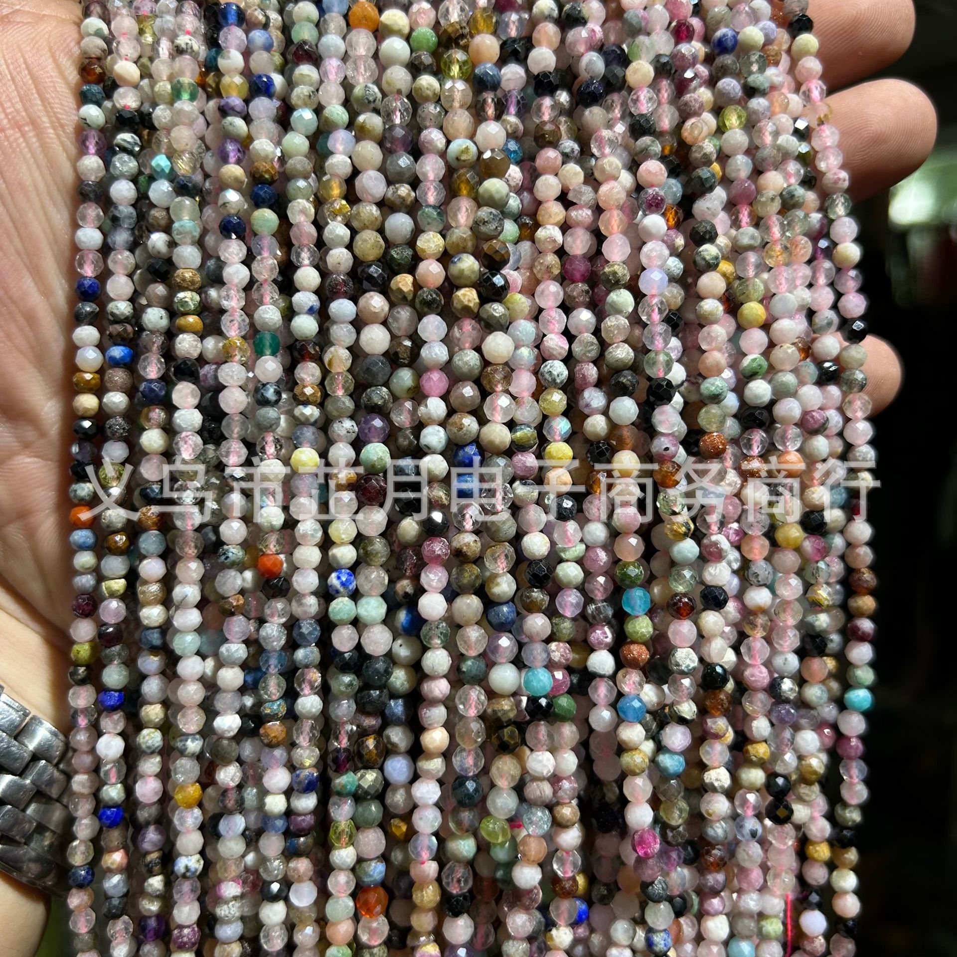 Pequeñas cuentas 2mm3mm4mm facetas todo tipo de ágata Cristal de piedra natural granos sueltos DIY joyería pulsera collar