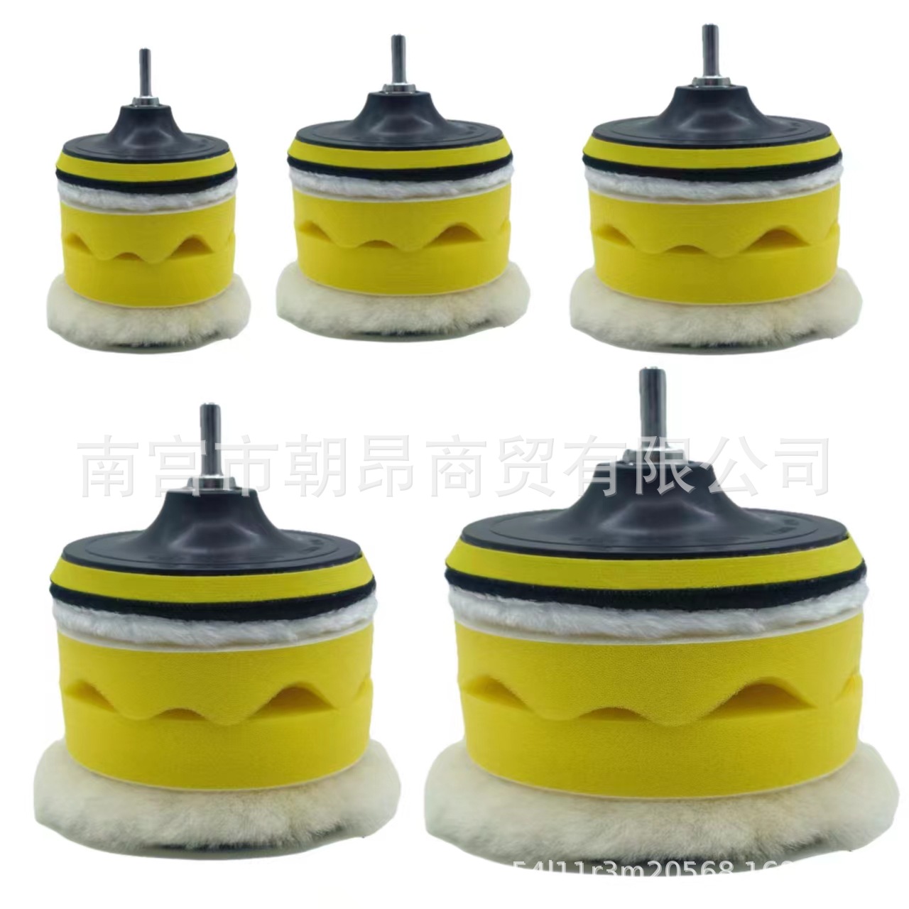 汽车美容抛光3/7寸6件海绵轮羊毛盘打蜡盘平面波浪打磨垫羊毛套装