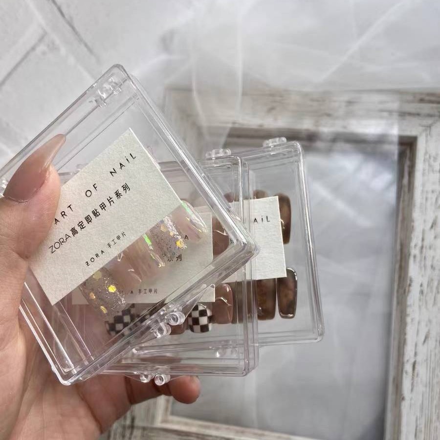 美甲穿戴甲logo贴纸定制纹理纸不干胶高级包装封口贴标签贴纸定做
