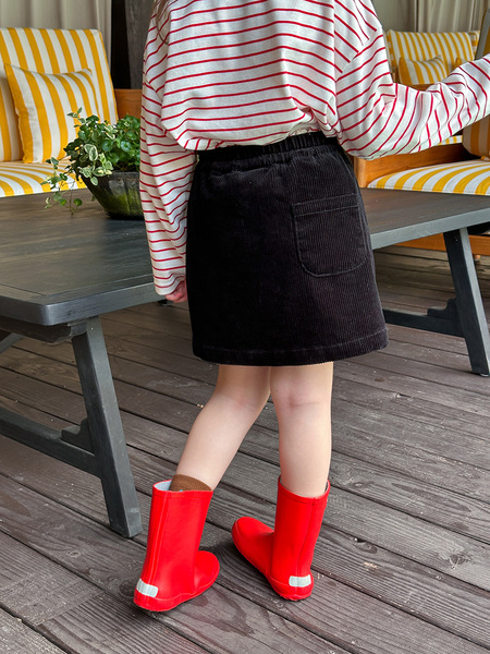 Autumn children's corduroy solid color skirt
