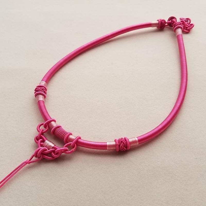 翡翠ロープ手編みロープ黒ロープ首輪翡翠ペンダントストラップネックレスロープ結び翡翠ペンダントストラップペンダントストラップ男性と女性用|undefined