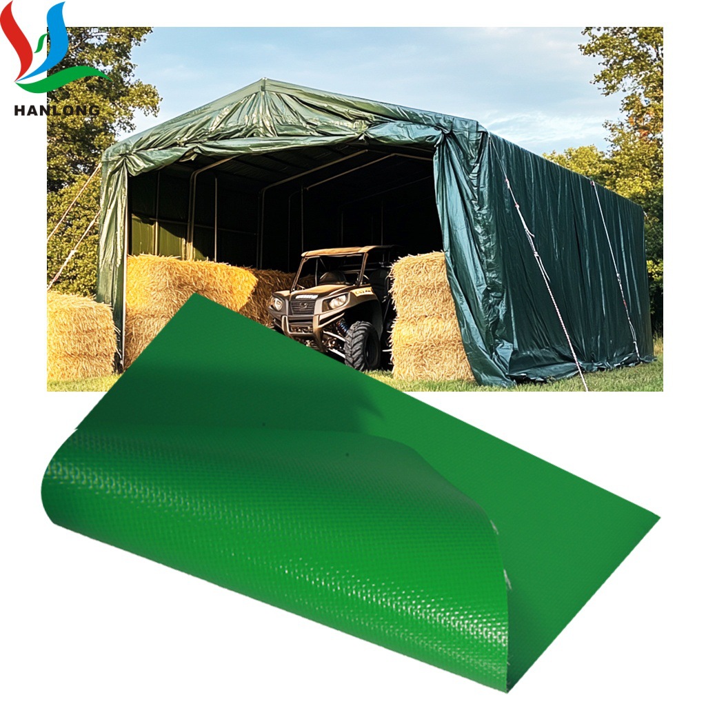 批发加厚防雨防晒遮阳PVC刀刮夹网推拉棚篷布