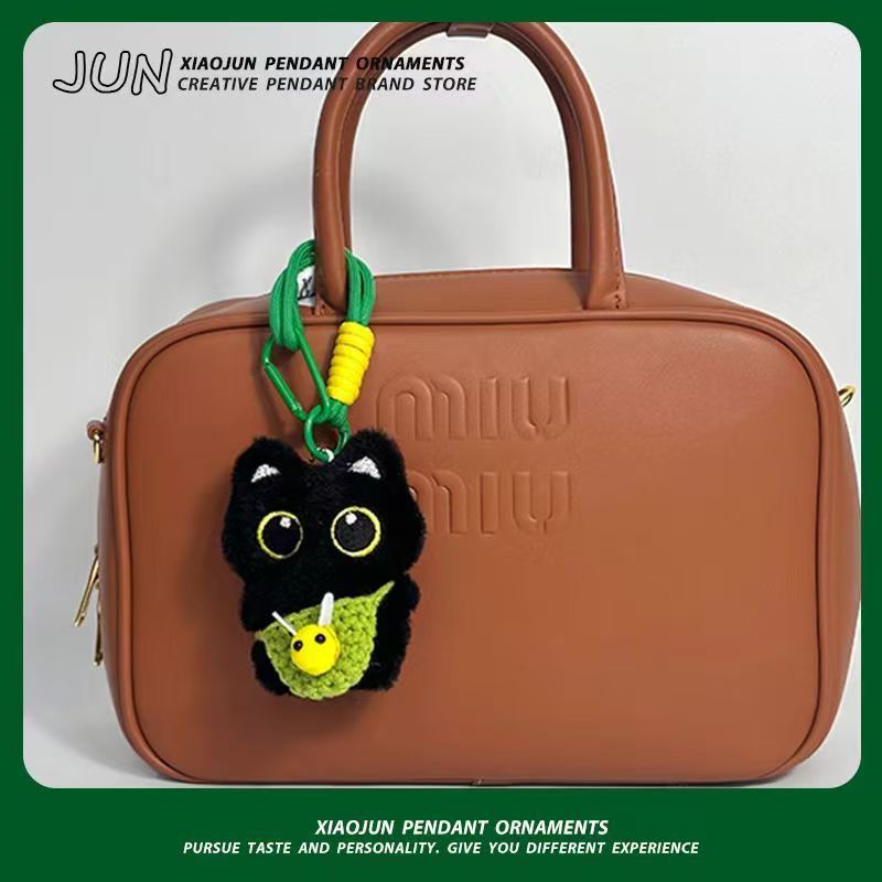 Boutique lujoso muñeca de peluche ligera regalo de cumpleaños colgante chirriante gatito bolsas colgantes de ojos grandes gatitos