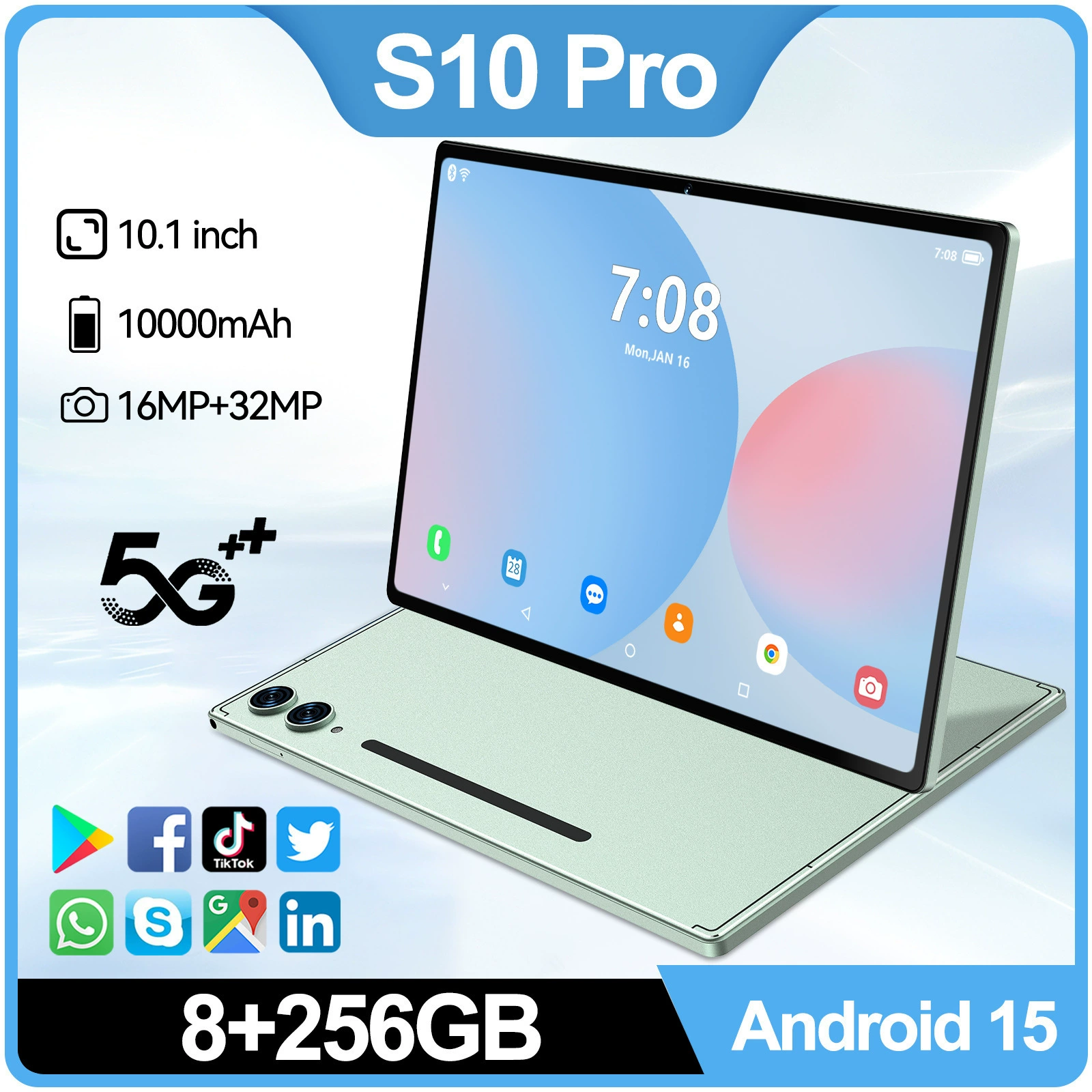 Планшет-ноутбук Pro, обучающая машина, Android, 5G, поддержка всех стандартов сетевой связи, S10