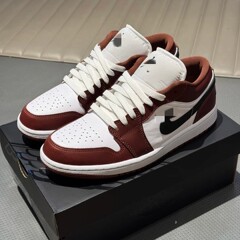 莆田鞋高版AJ1头层皮低帮板鞋男女乔1倒钩休闲运动篮球鞋工厂直销