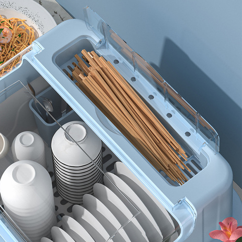 Large Kitchen Cabinet Bowl Drawer Home Bowl Utensil Storage Box with Lid Drain Rack Bowl Plate Utensil Drain Cabinet