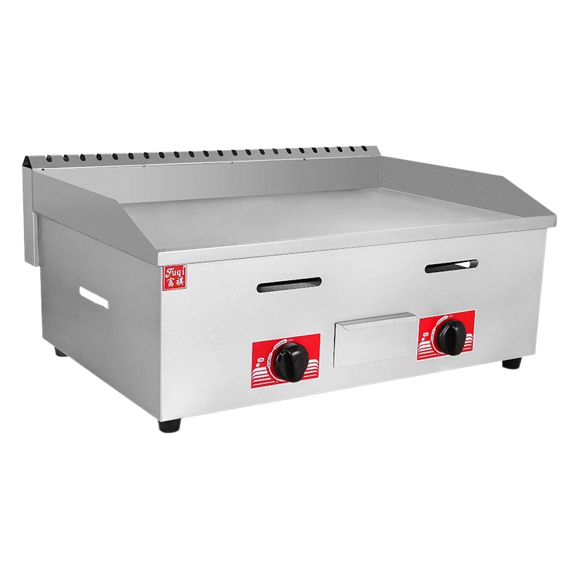 Fuqi comercial plancha de gas Placa de hierro calamar frito polvo frito arroz mano máquina de la torta de la máquina