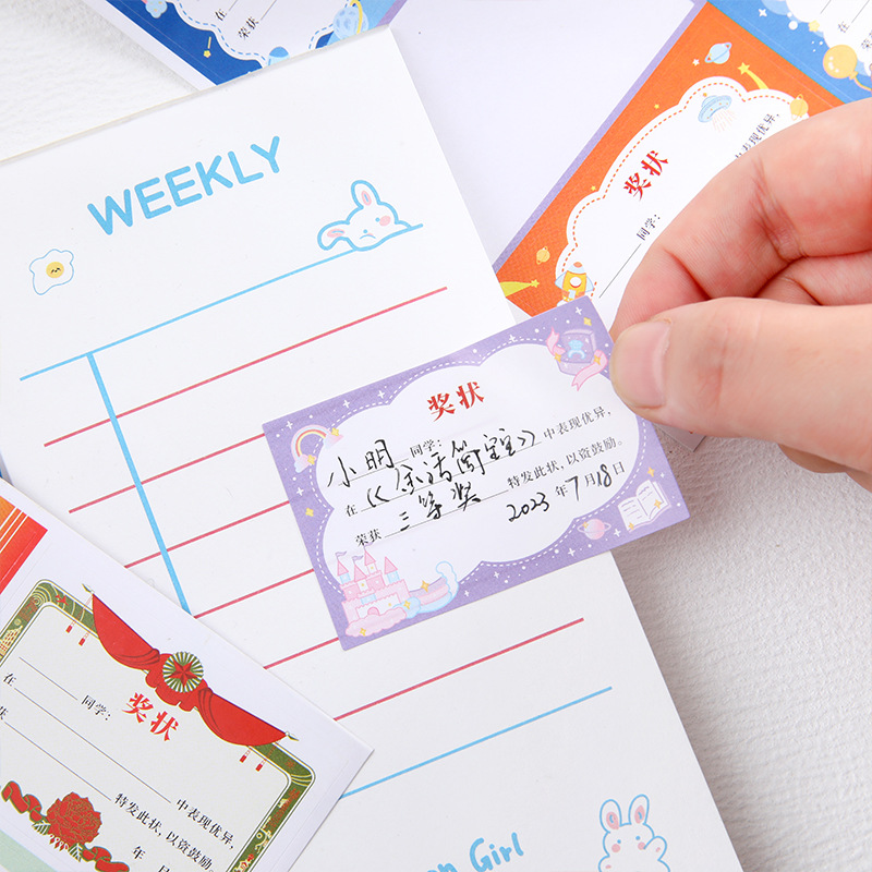 Mini pegatinas de premios los estudiantes de primaria recompensan las pegatinas de alabanza animan a los niños de clase a honrar las pegatinas creativas tres buenos estudiantes