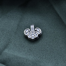 925纯银文玩卡子夹扣祥云DIY串珠菩提子配饰配件藏式念珠复古国风