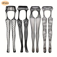 S 49108 Lace jacquard thigh-high socks ��˿�Ứ��Ͳ˿��