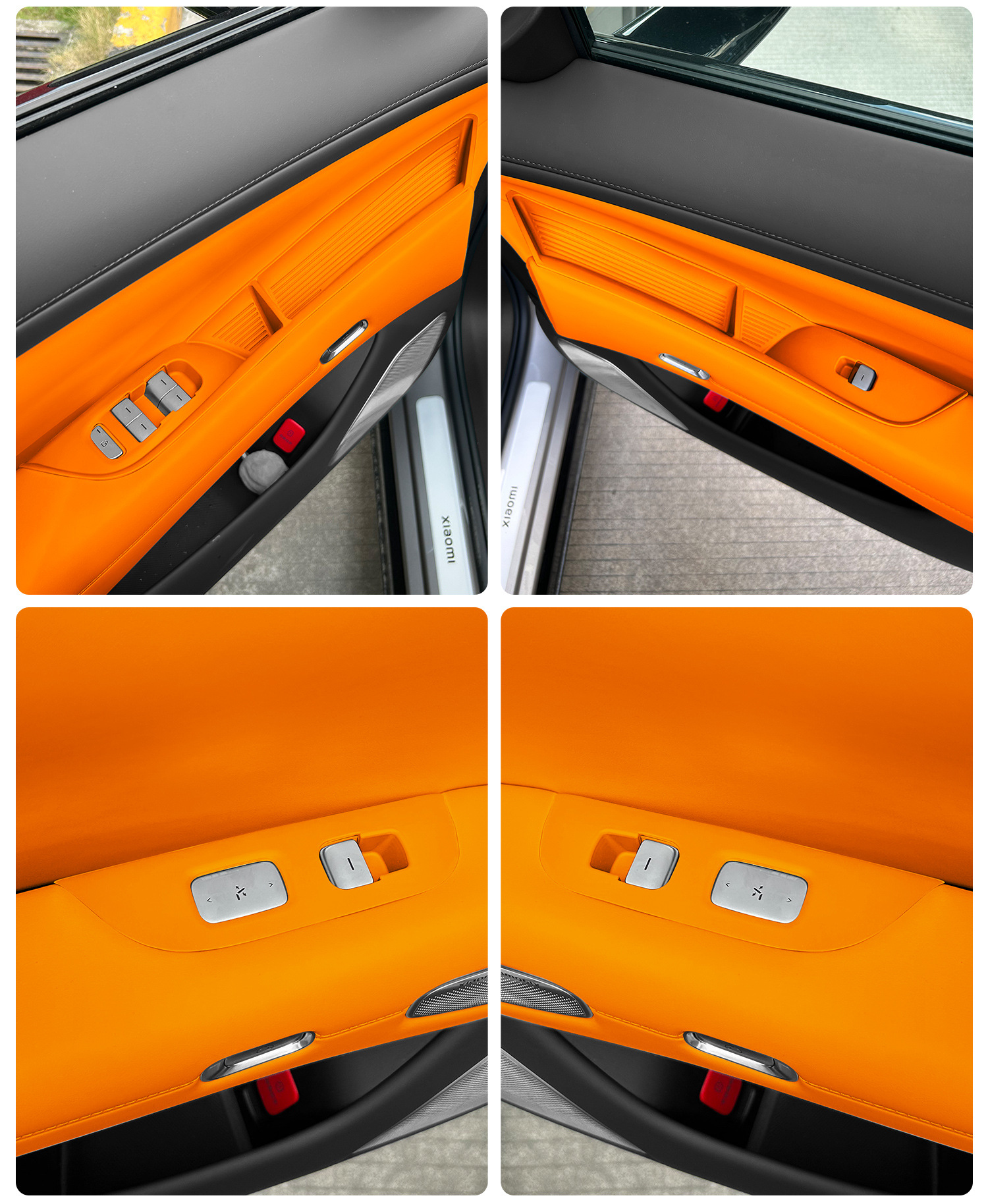 Suitable for Xiaomi Yu7 Door Window Lift Button Patch Anti-Slip Protective Panel Sticker Car Interior Storage Supplies