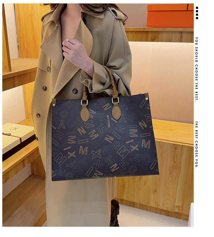 Retro Women's Tote Bag Large Capacity Pu Leather Shoulder Handbag_voghion.com