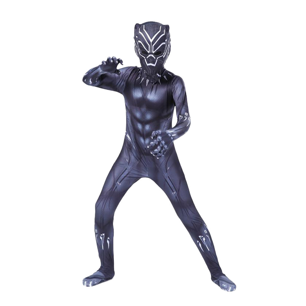 Marvel Black Panther 2 Black Panther Bodysuit Halloween Performance Costume Cosplay Costume Adult and Children One-Piece Set