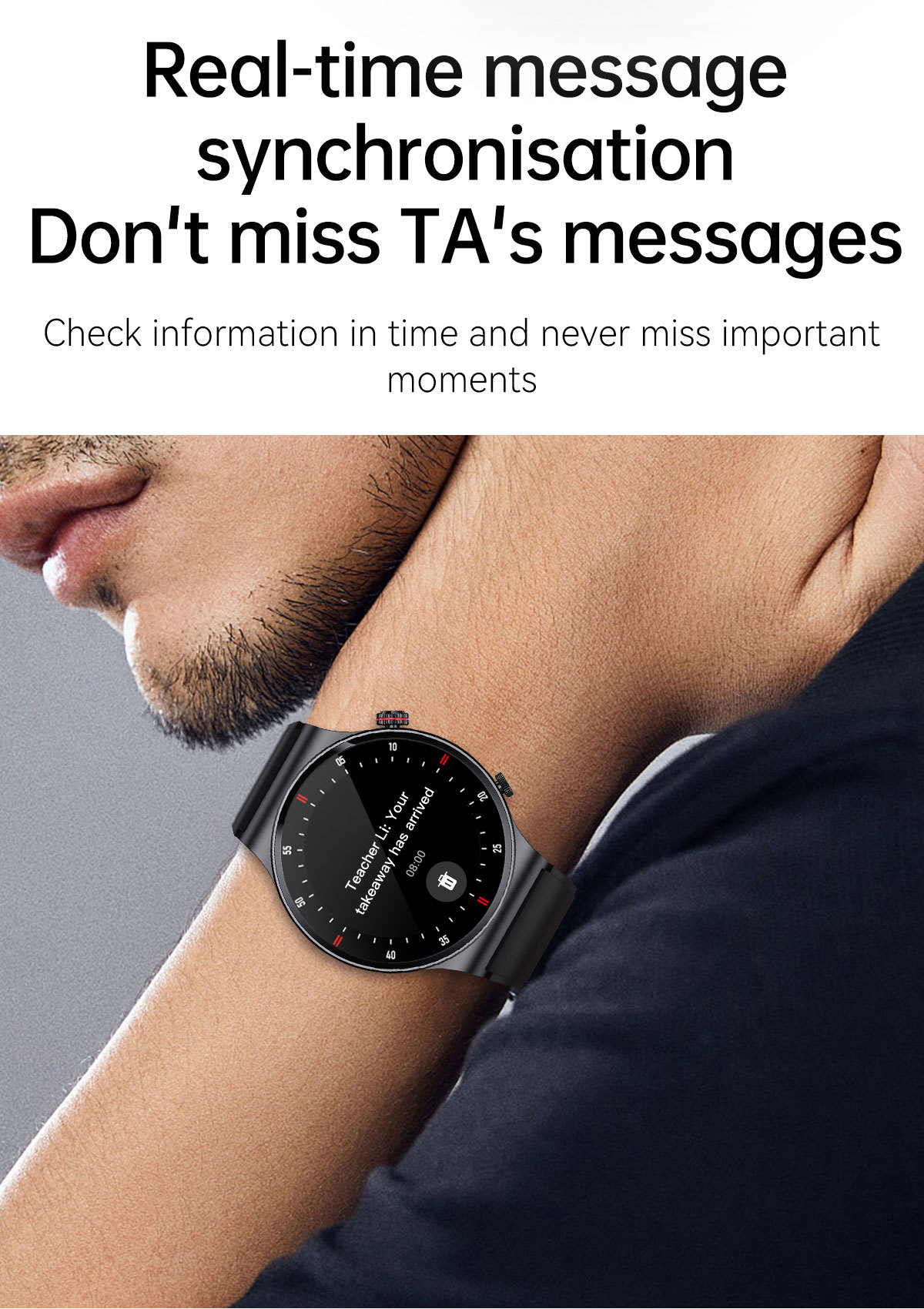 Men's Smartwatch Bluetooth Calling Heart Rate Blood Pressure Monitor_voghion.com