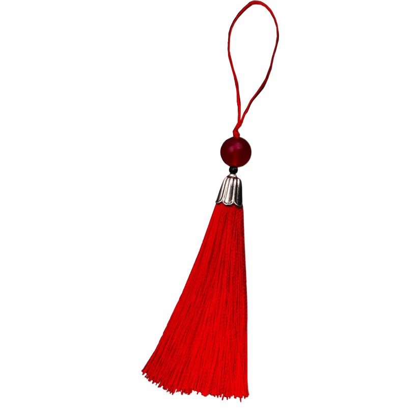 Handmade Iron Hat with Beads, Small Tassels, Hanging Tassels, Ancient Style Costume Sachets, Hanging Beard Bookmarks, Extra Filament Chinese Knot