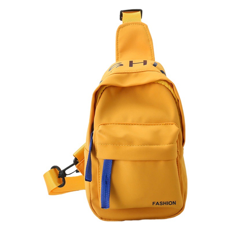 Street Bag, Handsome Boy's Solid Color Outdoor Lightweight Chest Bag, Korean Style Simple Internet Celebrity Factory Foreign Trade Dropshipping