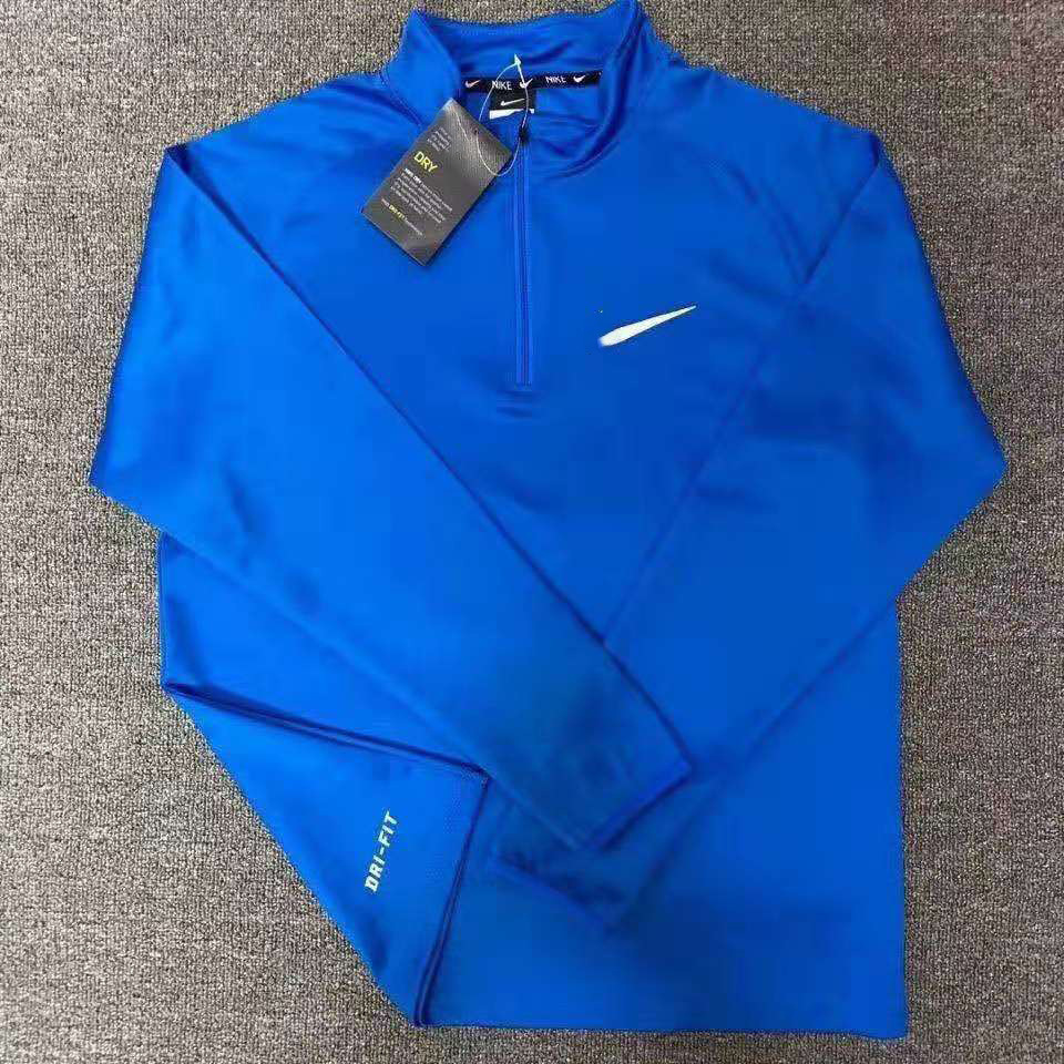 New sports half-zip running top for athletes, elastic training shirt for men and women, long-sleeved, fleece-lined and thickened