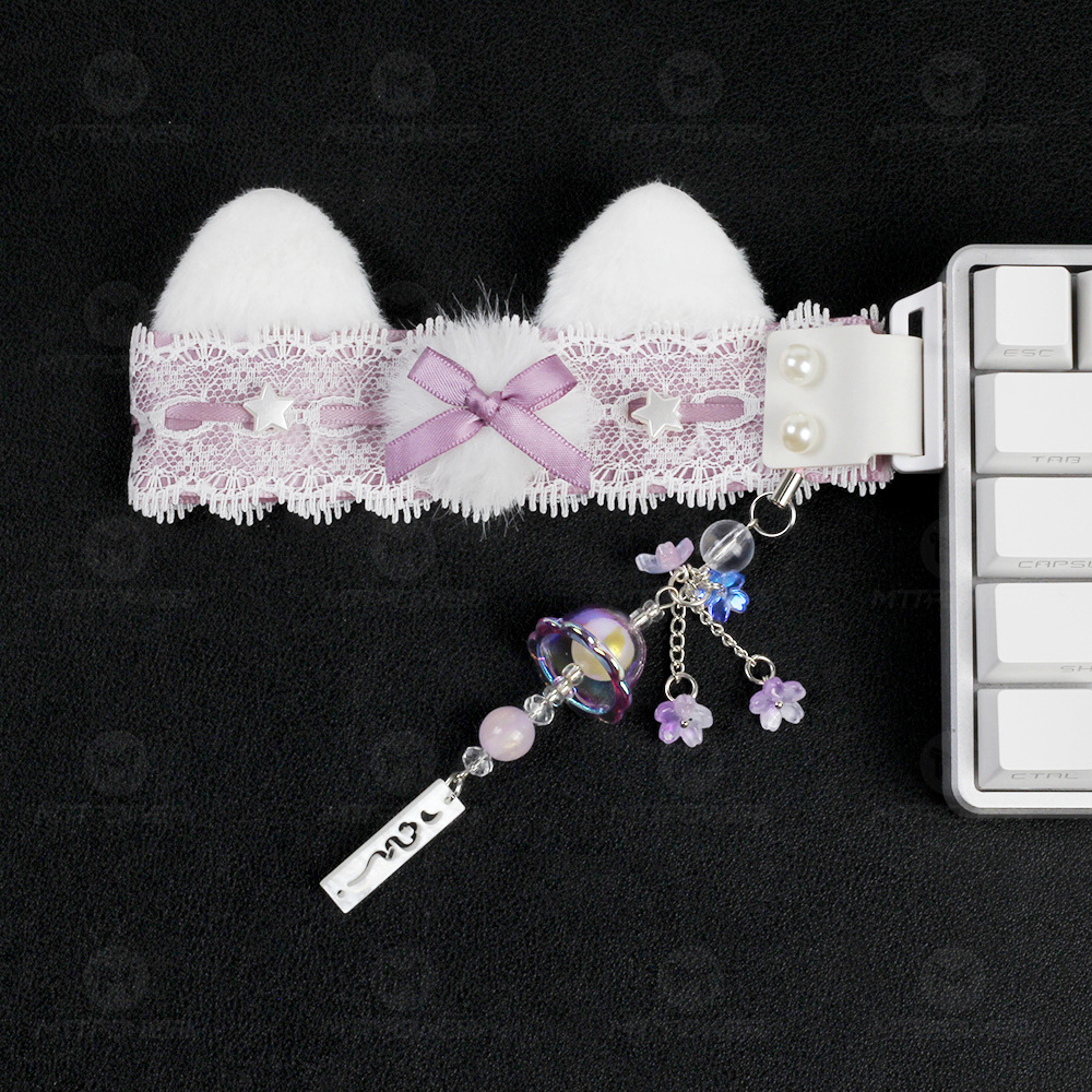 Caballos de teclado de encaje con hebilla teclado decorativo hecho a mano accesorios de teclado wootingATKDIY universal transfronterizo