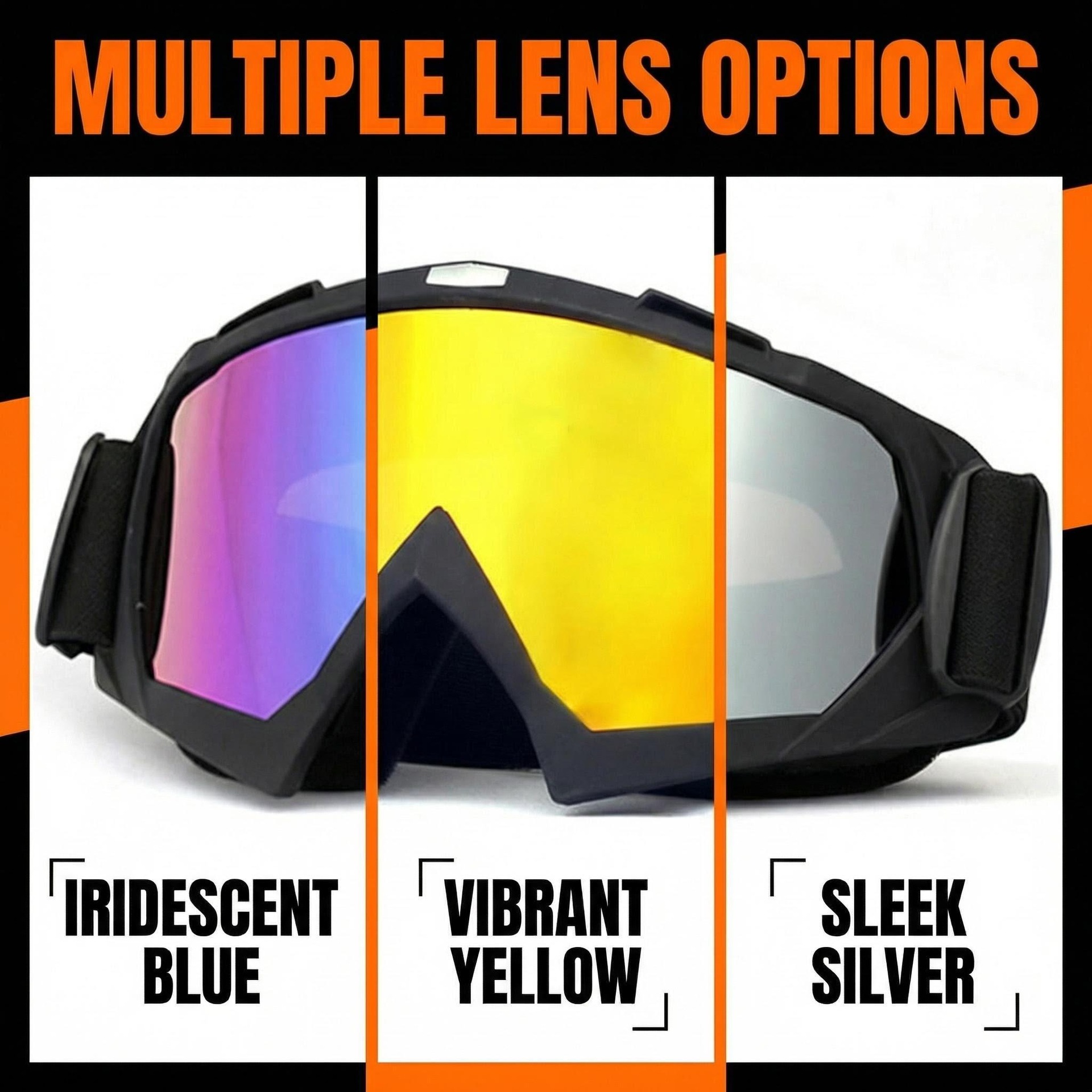 In-Stock Motorcycle Goggles for Riding, Windproof, Retro Harley Face Mask, Helmet, Ski Goggles, Motorcycle Goggles
