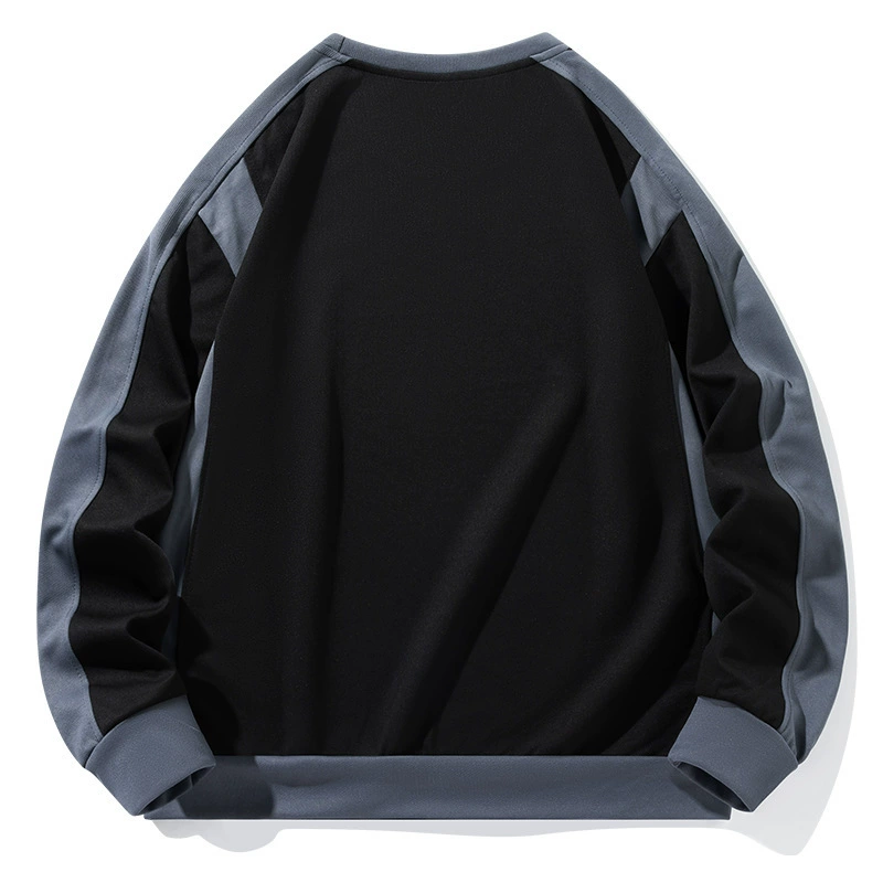 Новая зимняя мужская толстовка с длинным рукавом, базовый слой из нового кислородного хлопка, свитшот с круглым вырезом, однотонный пуловер для мужчин