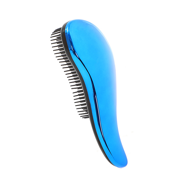 Comercio exterior galvanizado noblese peine TPEE material masaje enredado peludo casero seco húmedo doble uso peine de peluquería portátil