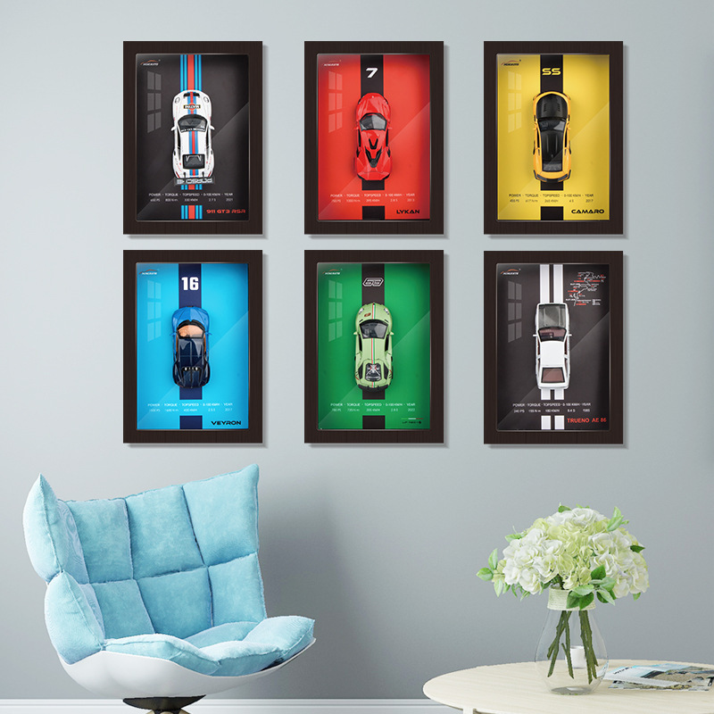Alloy Car Model Stereo Hanging Painting 1:32 Letken Ae86 Camaro Bugatti 911Lp780 Ornaments Wholesale Gifts