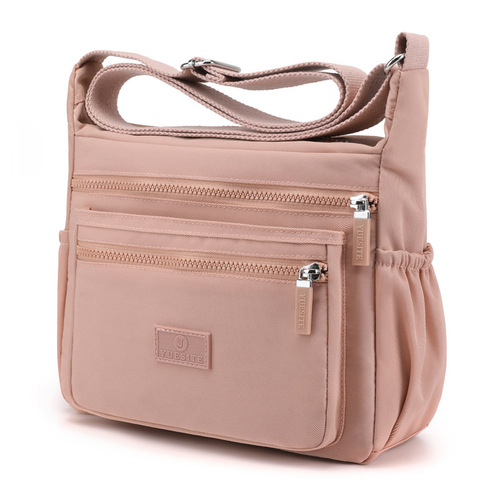 Large Capacity Women's Outdoor Shopping Commute Bag Trendy Waterproof Nylon Fabric Casual Lightweight Shoulder Crossbody Bag