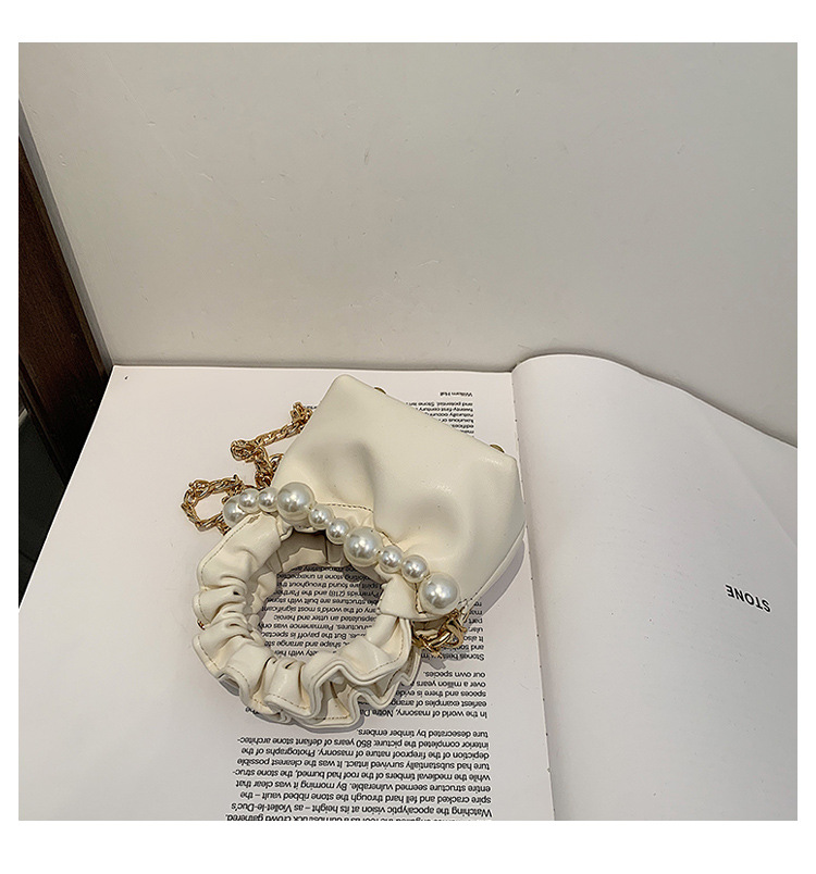Großhandel Plissierte Perlenkette Einfarbige Handtasche Nihaojewelry display picture 116