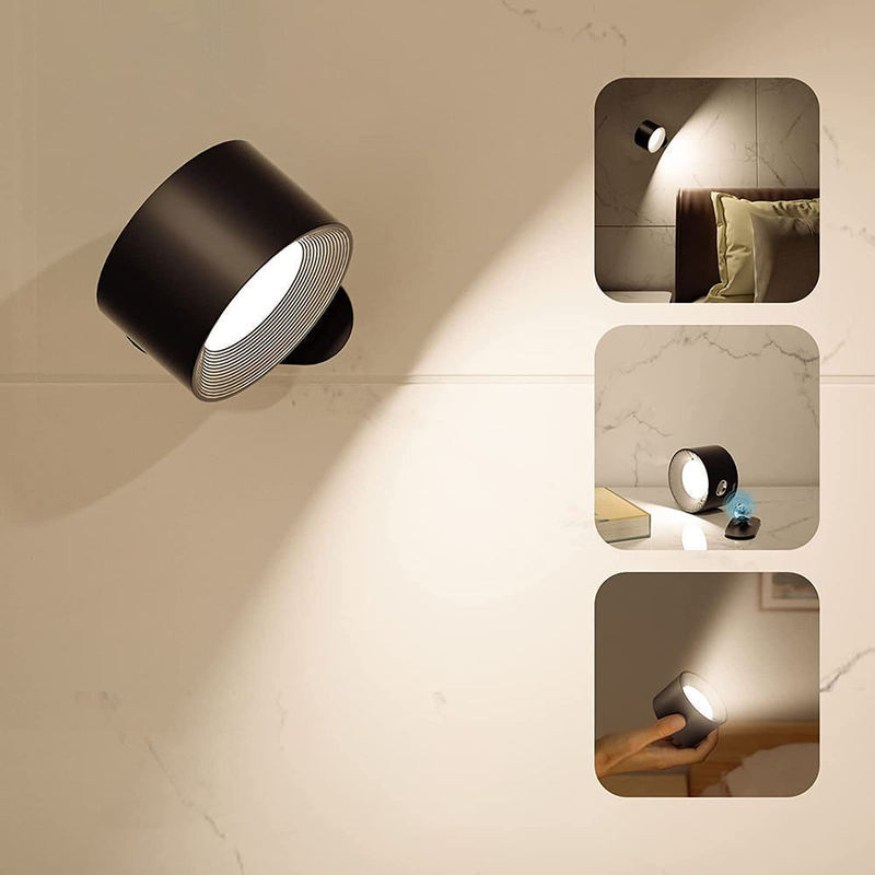 Cross-Border Hot Selling 360-Degree Rotating Magnetic Cabinet Wall Lamp Led Bedside Lamp Rechargeable Portable Touch-Adjustable Night Light Cross-Border Hot Selling 360-Degree Rotating Magnetic Cabinet Wall Lamp Led Bedside Lamp Rechargeable Portable Touch-Adjustable Night Light